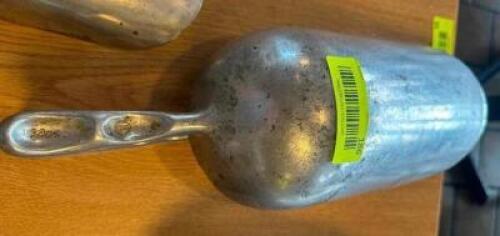 (2) LARGE METAL ICE / INGREDIENTS SCOOPS