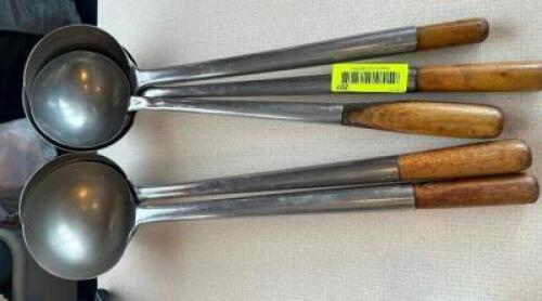 (5) STAINLESS WOK LADLES