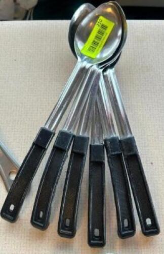 (6) STAINLESS SERVING SPOONS
