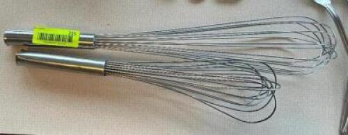 (2) STAINLESS WHISKS