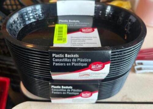 (24) 9" BLACK FOOD BASKETS.