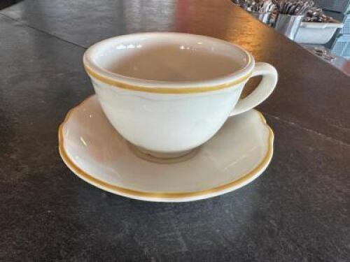 (12) HOMER LAUGHLIN COFFEE MUG AND SAUCER SETS