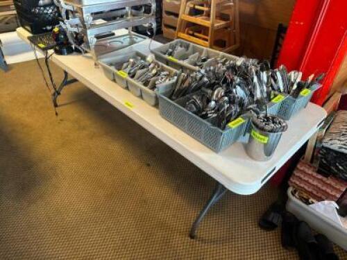 8' LIFETIME WHITE FOLDING TABLE