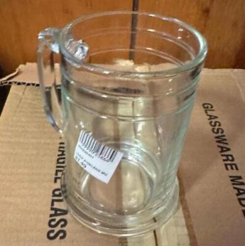 (12) GLASS BEER MUGS
