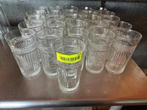 (26) LIBBY RADIANT CUT 15 OZ GLASSES