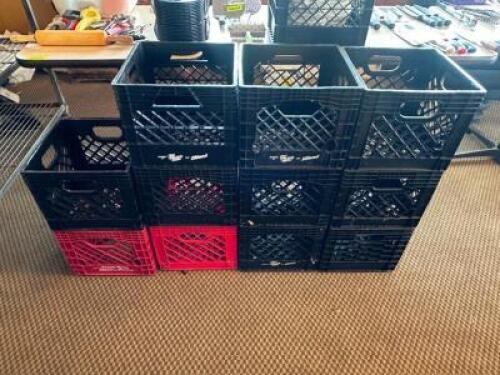 (14) MILK CRATES.