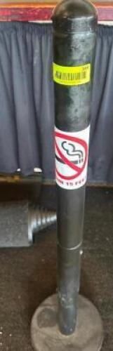 BLACK PLASTIC STANCHION POST.