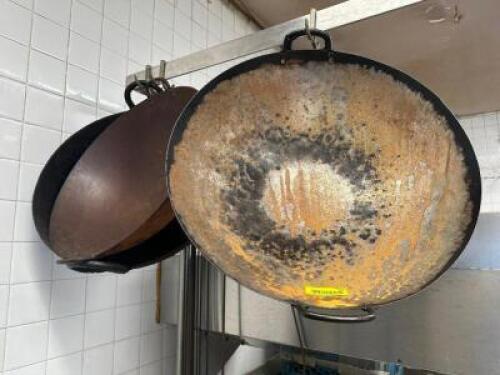 (3) 24" WOK SKILLETS.