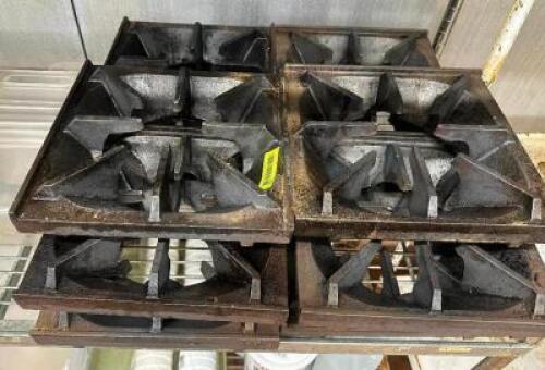 (10) HEAVY DUTY RANGE BURNER PLATES.