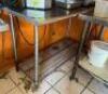 48" STAINLESS TABLE WITH WIRE UNDERSHELF ON CASTERS