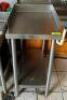 16" STAINLESS TABLE WITH UNDERSHELF