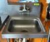 WALL MOUNT STAINLESS STEEL WASH SINK