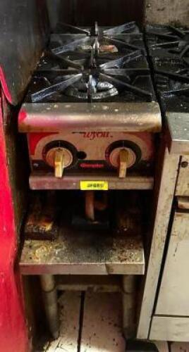 2-BURNER GAS RANGE WITH EQUIPMENT STAND