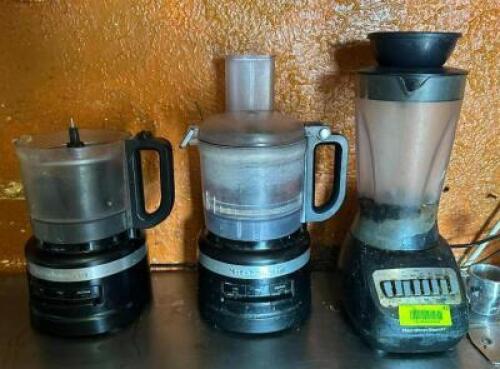 (2) FOOD PROCESSORS AND BLENDER