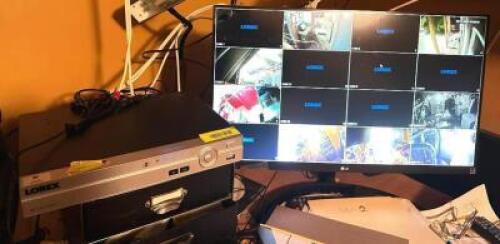 LOREX SECURITY SYSTEM WITH DVR AND (9) CAMERAS