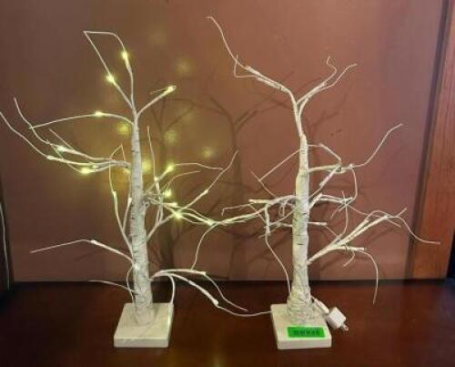 (2) LED TREE DECORATIONS