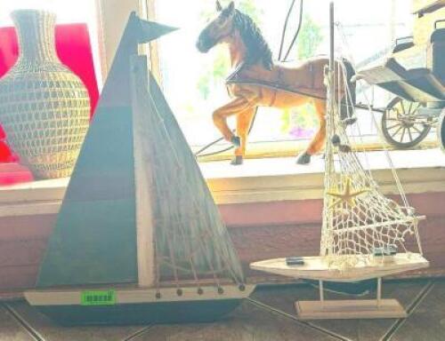 (2) MODEL SHIPS