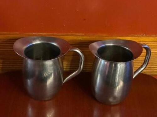 (2) - STAINLESS CREAMERS
