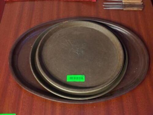 (3) - ASSORTED SERVING TRAYS