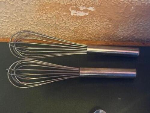 (2) - STAINLESS WHISKS