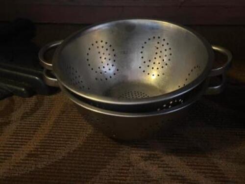 (2) - STAINLESS COLANDERS