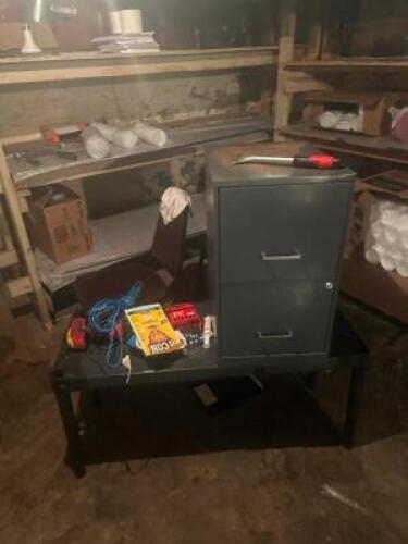 ASSORTED HARDWARE AND FILE CABINET
