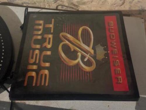 BUDWEISER TRUE MUSIC SIGN