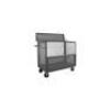 DESCRIPTION: (1) MESH LOCKING STORAGE CART BRAND/MODEL: DURHAM INFORMATION: STEEL, GRAY, DIAMOND MESH, FLIP DOWN TOP PORTION SIZE: 48" X 24" X 46" RET