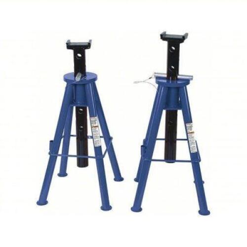 DESCRIPTION: (1) SET OF (2) VEHICLE STANDS BRAND/MODEL: WESTWARD #4GU80 INFORMATION: BLUE, STEEL, 10 TON LOAD CAPACITY, PIN ADJUSTMENT SIZE: 47-1/8" R