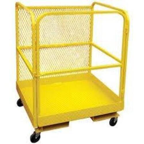 DESCRIPTION: (1) FORKLIFT WORK PLATFORM BRAND/MODEL: P.W. PLATFORMS INFORMATION: STEEL, YELLOW, 1000 LB CAPACITY SIZE: 36" X 36" RETAIL$: $879.54 EA Q
