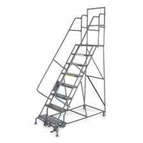 DESCRIPTION: (1) ROLLING LADDER BRAND/MODEL: TRI-ARC #1CJH9 INFORMATION: UNASSEMBLED, STEEL, SERRATED, MANUAL LOCK SIZE: 5' X 35" X 60" RETAIL$: $1164