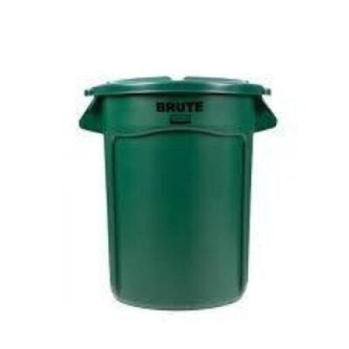 DESCRIPTION: (2) HEAVY DUTY TRASH CANS BRAND/MODEL: RUBBERMAID #FG263200DGRN INFORMATION: DARK GREEN SIZE: 32 GALLON RETAIL$: $48.00 EA QTY: 2