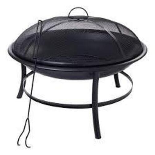 DESCRIPTION: (1) OUTDOOR FIRE PIT WITH COVER BRAND/MODEL: MAINSTAYS INFORMATION: BLACK, ROUND SIZE: 26" RETAIL$: $42.67 EA QTY: 1