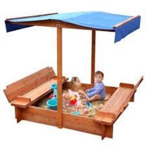 DESCRIPTION: (1) WOOD SANDBOX BRAND/MODEL: FUNTOK INFORMATION: WOOD RETAIL$: $147.99 EA QTY: 1