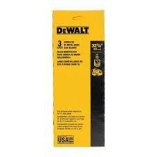 DESCRIPTION: (8) PACKS OF (3) CORDLESS BI-METAL BAND SAW BLADES BRAND/MODEL: DEWALT #DW3983C SIZE: 32-7/8" RETAIL$: $22.98 EA QTY: 8