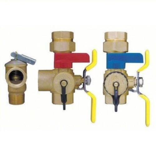DESCRIPTION: (2) TANKLESS WATER HEATER SERVICE VALVE BRAND/MODEL: WEBSTONE #40L227 INFORMATION: 3/4 IN, BRASS, 150 PSI MAX. OP PRESSURE, FIP X FIP RET