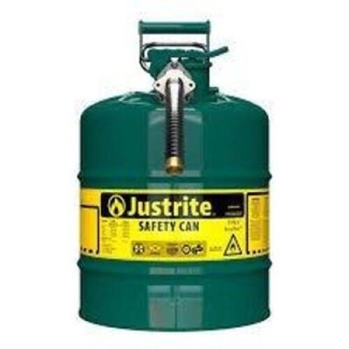 DESCRIPTION: (1) GAS CAN, SAFETY CAN BRAND/MODEL: JUSTRITE #7250330 SIZE: 5 GAL RETAIL$: $136.00 EA QTY: 1