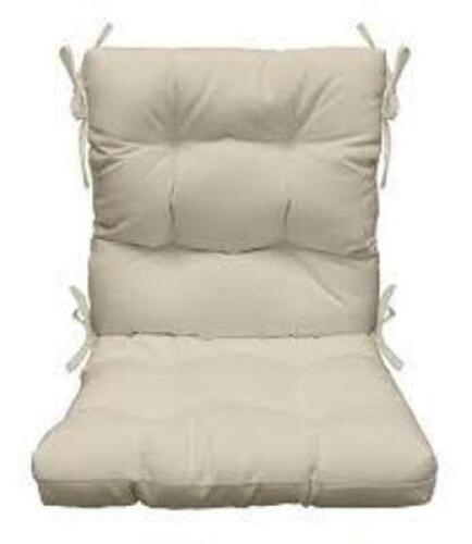 DESCRIPTION: (1) SET OF (4) OUTDOOR CUSHIONSINFORMATION: LIGHT TAN / CREAM, SEE INSPECTIONRETAIL$: $104.00 EAQTY: 1