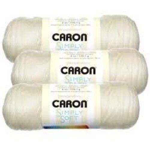 DESCRIPTION: (3) ROLLS OF YARN BRAND/MODEL: CARON - SIMPLY SOFT INFORMATION: OFF WHITE SIZE: 5 OZ RETAIL$: $16.95 EA QTY: 3