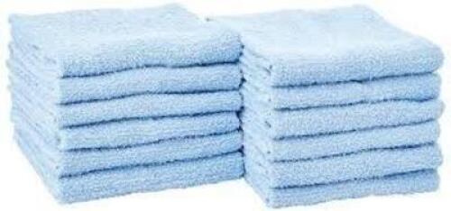 DESCRIPTION: (1) SET OF (12) HAND TOWELS INFORMATION: BLUE SIZE: 16" X 27" RETAIL$: $21.99 EA QTY: 1