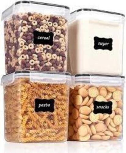 DESCRIPTION: (1) SET OF (4) AIRTIGHT FOOD STORAGE CONTAINER BRAND/MODEL: VOPMART RETAIL$: $27.99 EA QTY: 1