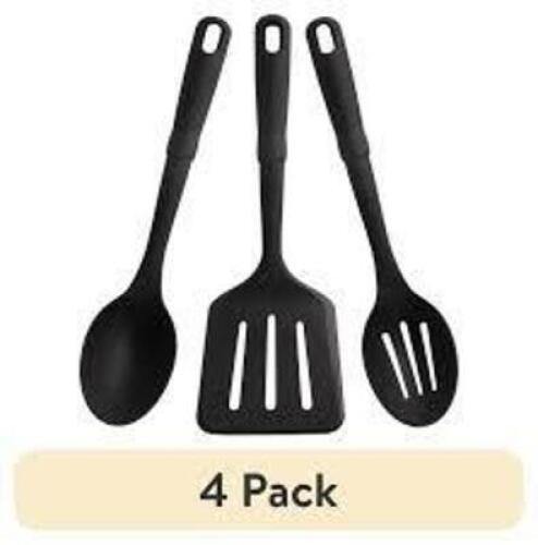 DESCRIPTION: (1) SET OF KITCHEN UTENSILS INFORMATION: BPA FREE, NAVY BLUE SIZE: 12 PIECES RETAIL$: $18.88 EA QTY: 1