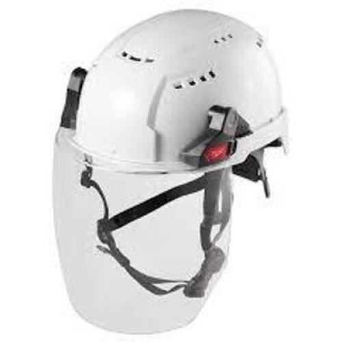DESCRIPTION: (1) FULL FACE SHIELD BRAND/MODEL: MILWAUKEE #48-73-1421 INFORMATION: WHITE HELMET, CLEAR SHIELD RETAIL$: $76.72 EA QTY: 1