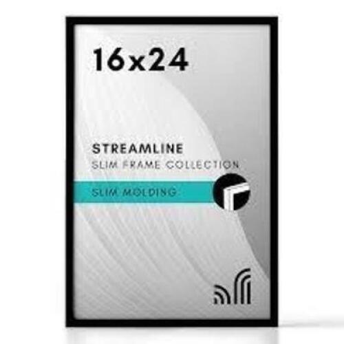DESCRIPTION: (1) HANGING WALL POSTER BOARD FRAME BRAND/MODEL: AMERICANFLAT INFORMATION: CLEAR, BLACK FRAME SIZE: 16 X 24" RETAIL$: $21.57 EA QTY: 1