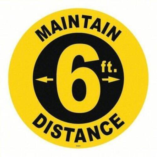 DESCRIPTION: (1) BOX OF APPROX (100) FLOOR SIGNSBRAND/MODEL: PRODUCT NUMBER #56JR65INFORMATION: VINYL, YELLOW, NOT REFLECTIVESIZE: 8" X 8"RETAIL$: $9.50 PER PACKQTY: 1