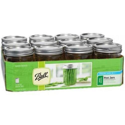 DESCRIPTION: 12CT PACK OF WIDE MOUTH 16 OZ. MASON JARS BRAND/MODEL: BALL RETAIL$: $10.43 QTY: 1
