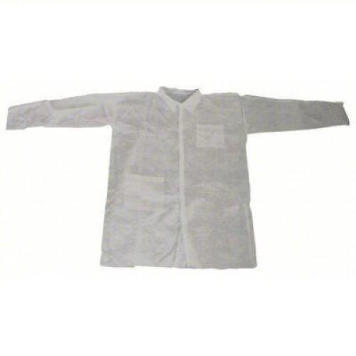 DESCRIPTION: (1) CASE OF (25) DISPOSABLE LAB COAT BRAND/MODEL: CONDOR #26W794 INFORMATION: WHITE, 2 POCKETS, OPEN CUFF SIZE: SMALL RETAIL$: $64.88 EA