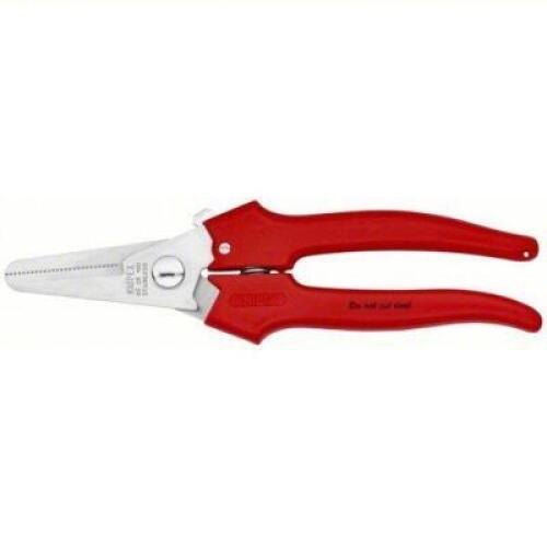DESCRIPTION: (2) INDUSTRIAL SHEARS BRAND/MODEL: KNIPEX #10U144 INFORMATION: RIGHT-HAND, 7 1/2 IN OVERALL LG, STRAIGHT, STAINLESS STEEL, ROUNDED, RED R