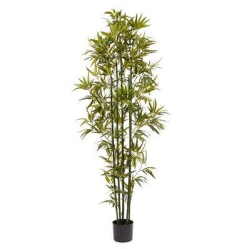 DESCRIPTION: ARTIFICIAL BAMBOO POTTED INDOOR FLOOR PLANT BRAND/MODEL: PURE GARDEN RETAIL$: $90.00 SIZE: 6' QTY: 1