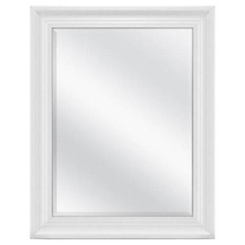 DESCRIPTION: WHITE BEVELED WALL MIRROR BRAND/MODEL: MAINSTAYS RETAIL$: $38.00 SIZE: 23"X29" QTY: 1